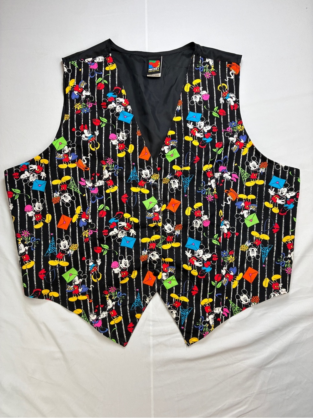 Mickey Unlimited Vintage Mickey & Minnie Mouse Women's Vest Sz 24W Disney